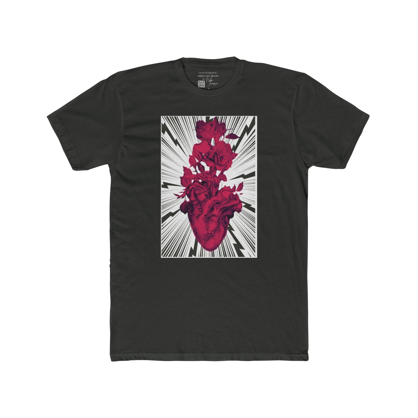 Anatomical Heart Tattoo by Nikki Unisex Cotton Crew Tee