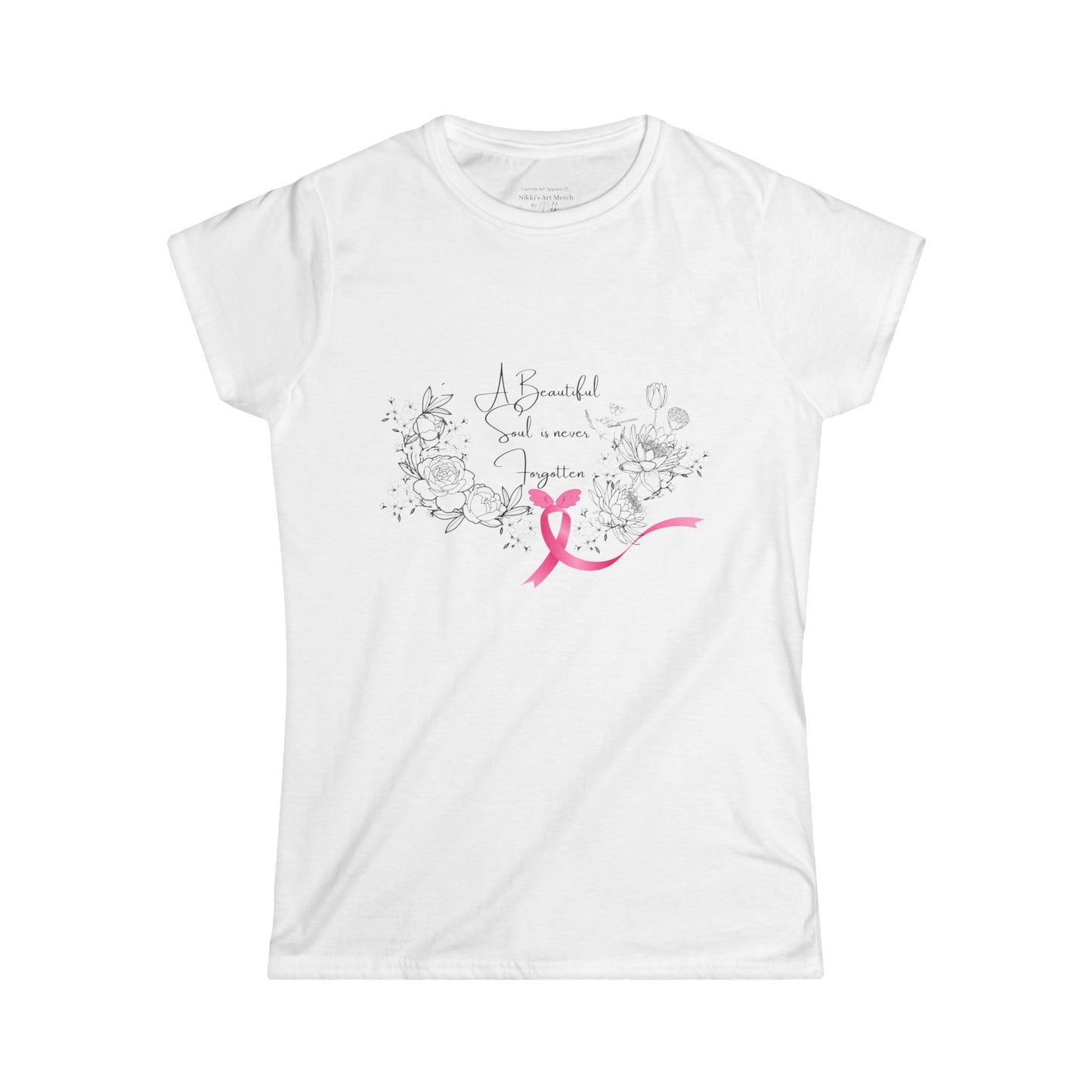 T-Shirt - Breast Cancer Awareness Pam W. Tattoo Design Tribute - Artwork by Nikki Thompson