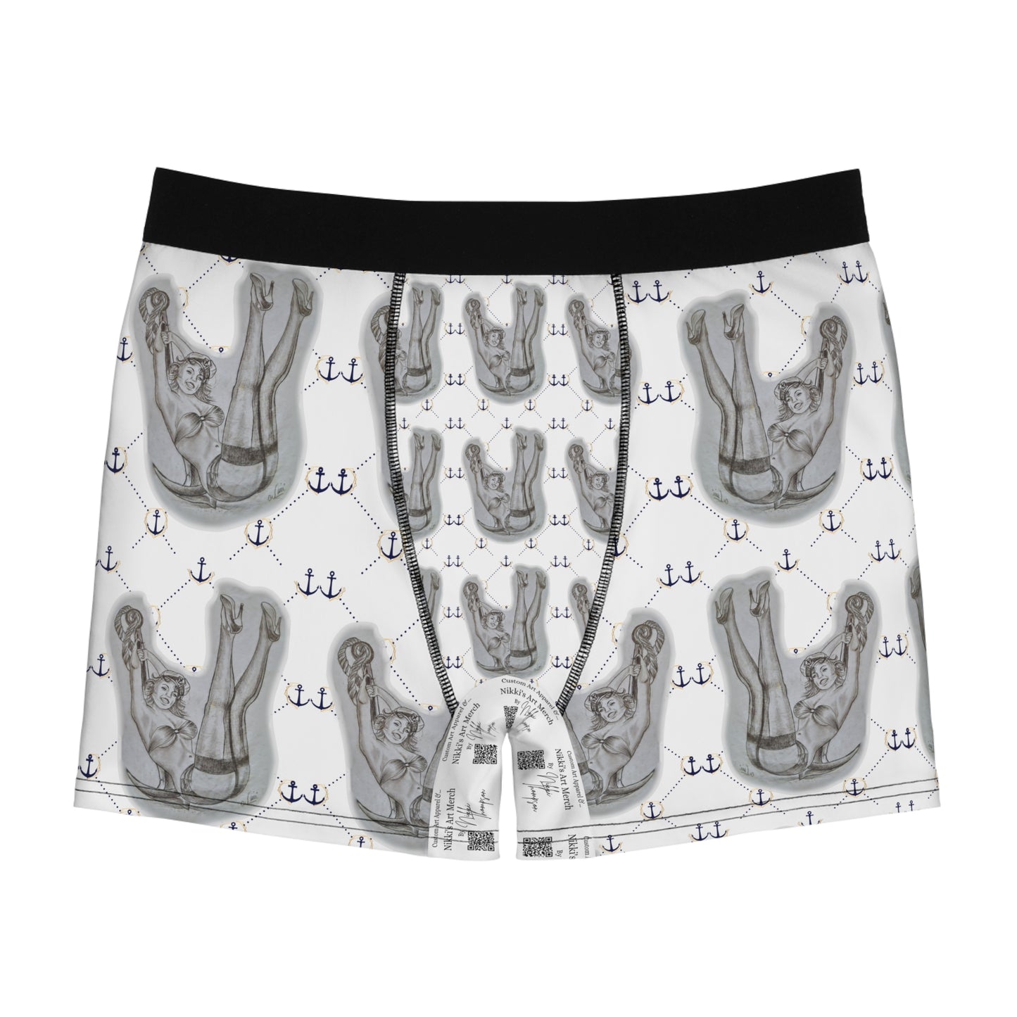 Men's Boxers- Pin Up Sailor Girl by Nikki