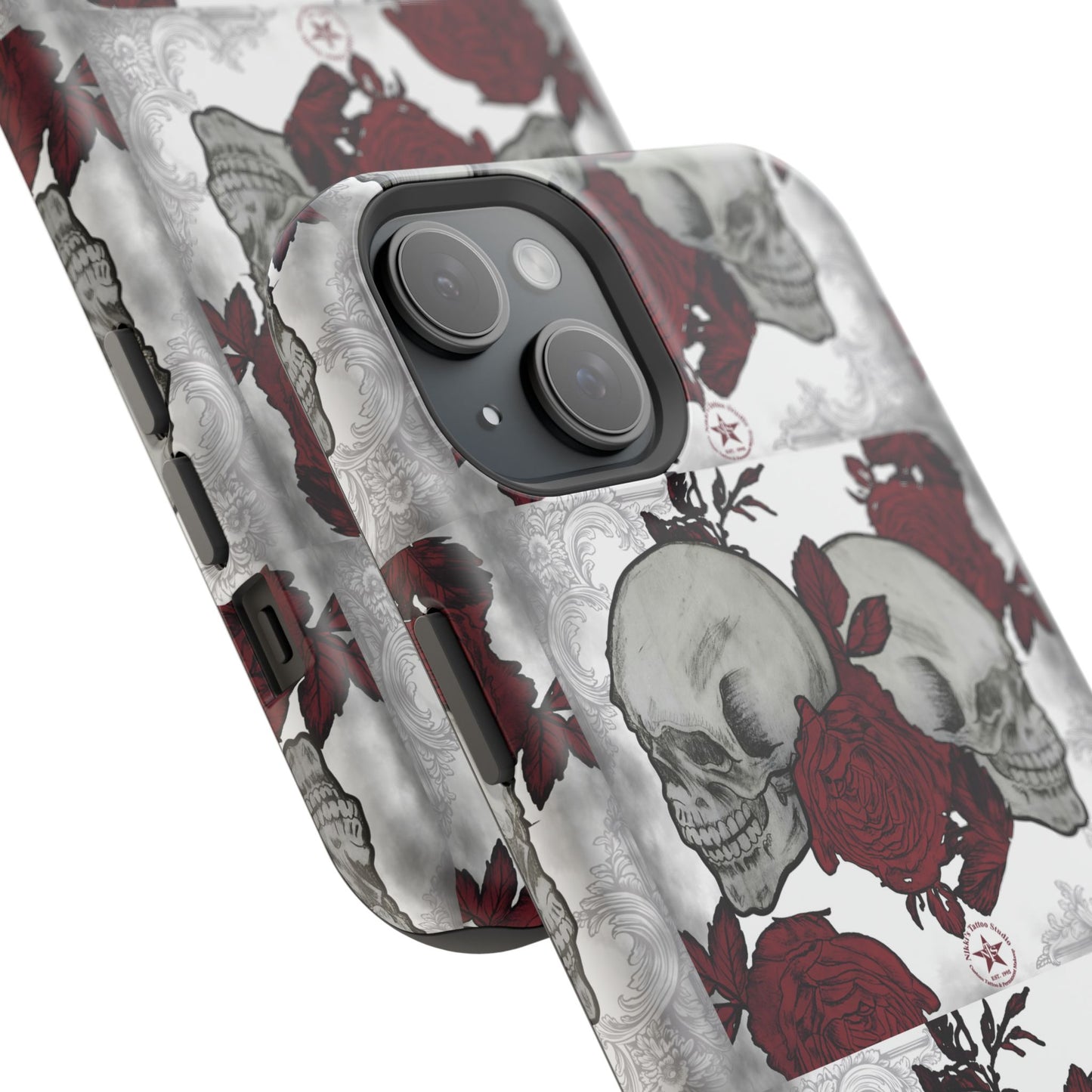 Skulls and Roses by Nikki - iPhone Case