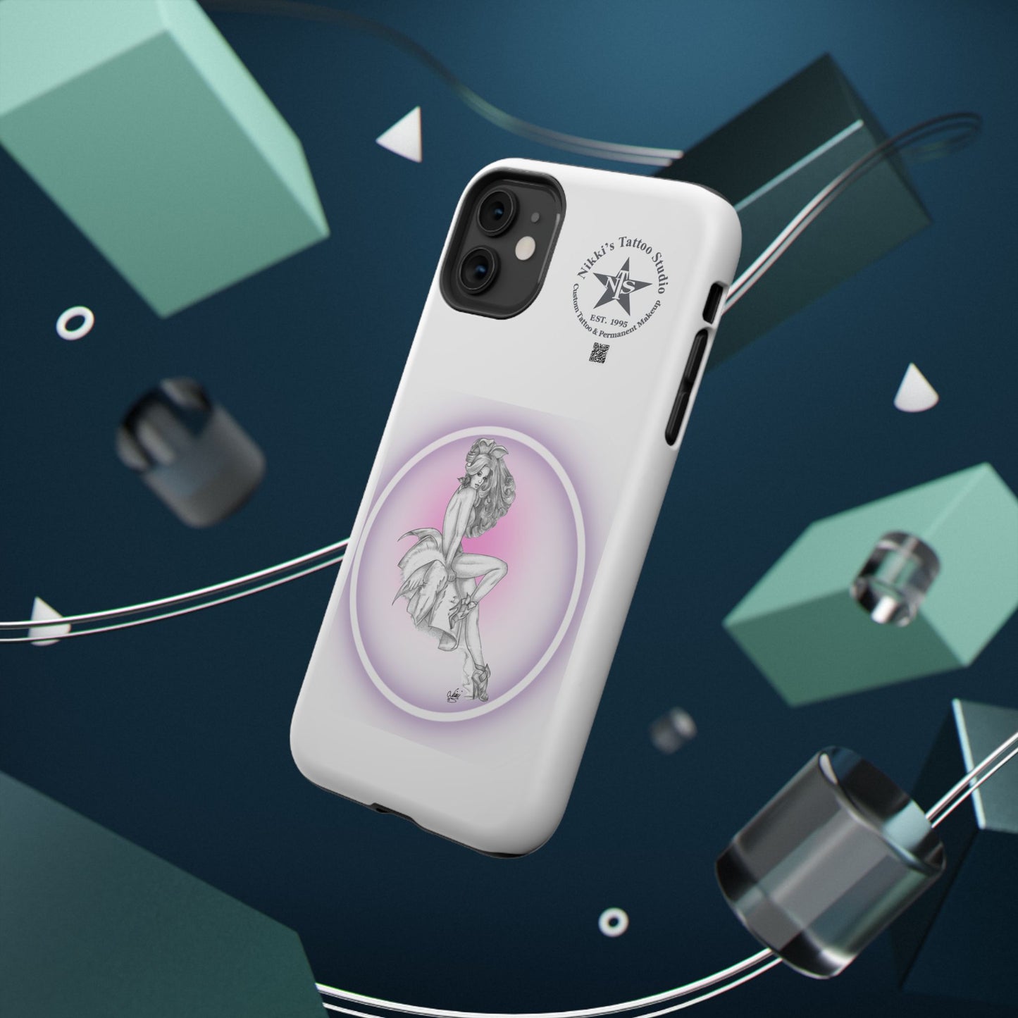 Phone Case: Pin Up Bunny Girl by Nikki