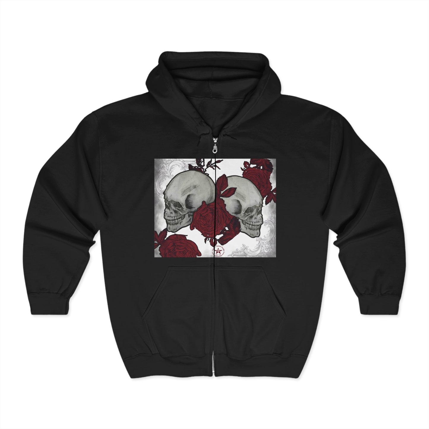 Skulls and Roses by Nikki - Unisex Heavy Blend™ Full Zip Hooded Sweatshirt