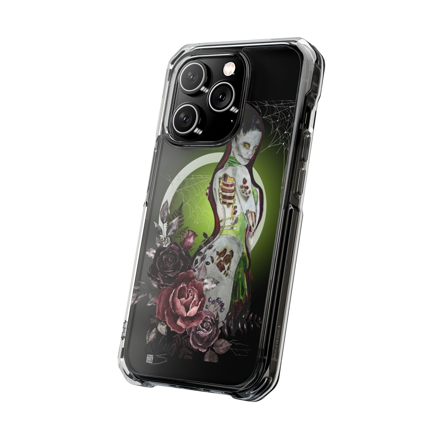 Phone Case Magnetic Clear - Zombie Lady by Nikki Thompson