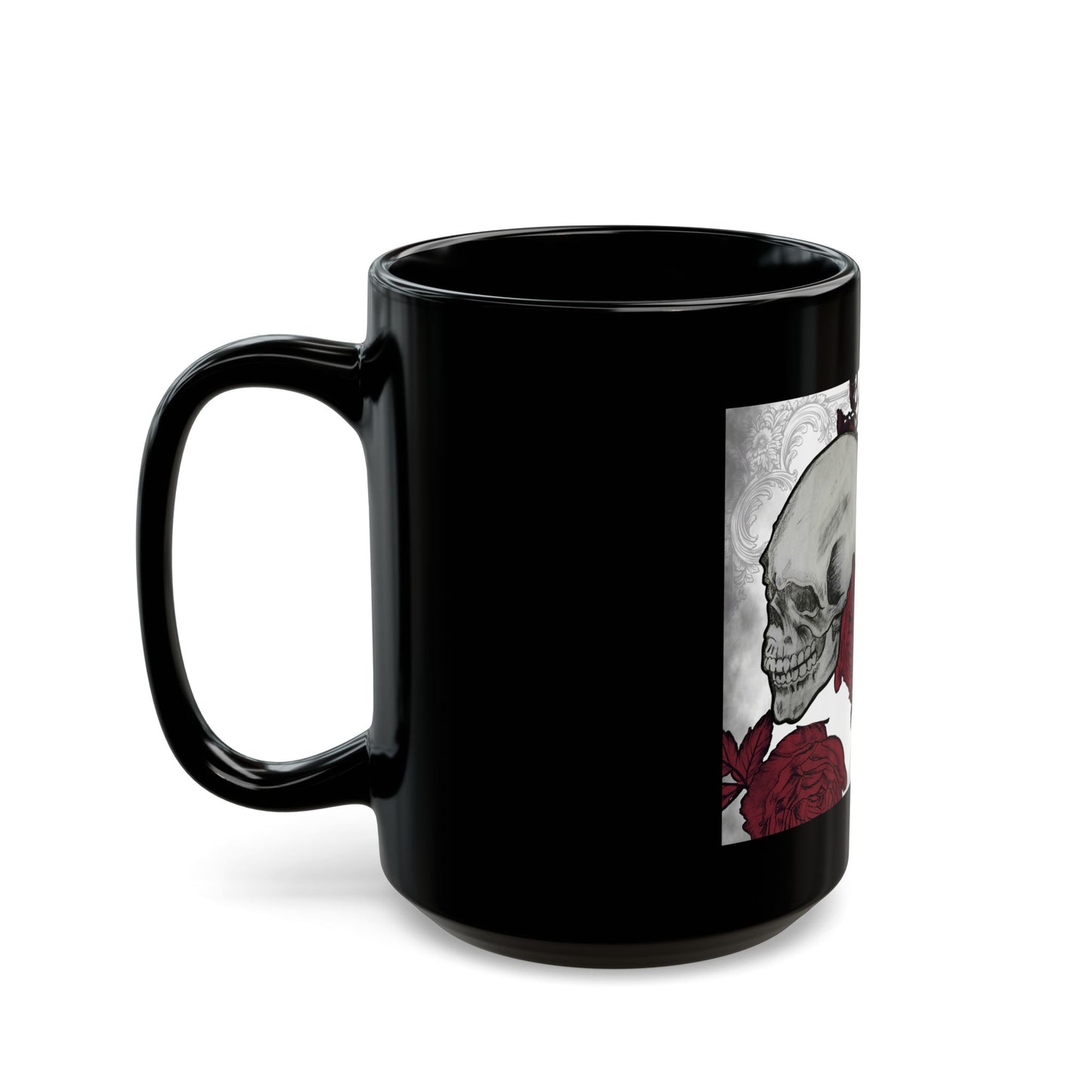 Skulls and Roses Art by Nikki Black Mug (11oz and 15oz)