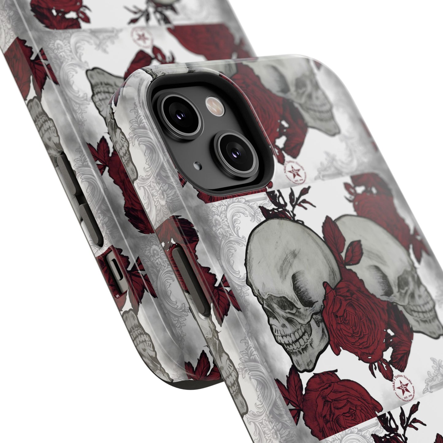 Skulls and Roses by Nikki - iPhone Case
