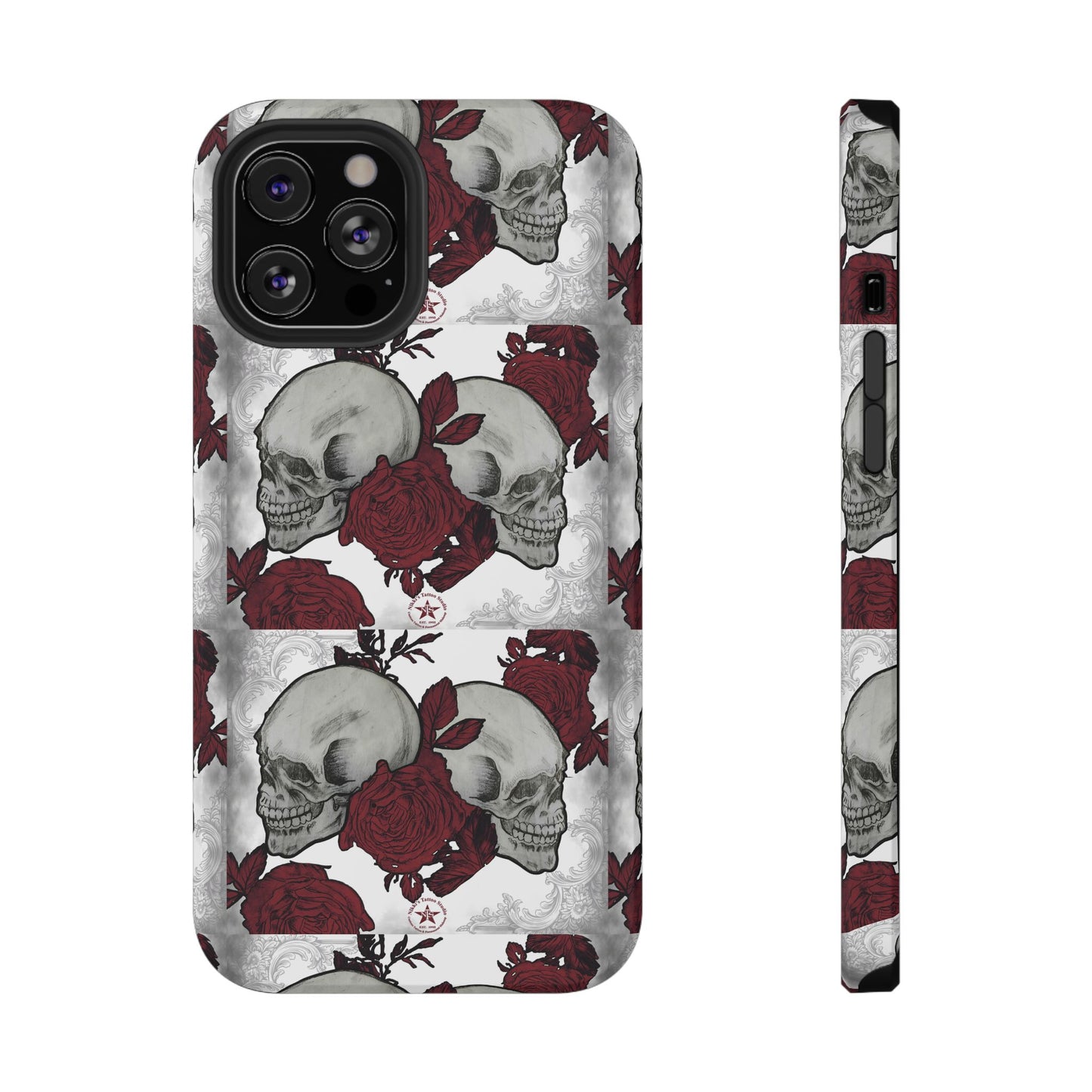 Skulls and Roses by Nikki - iPhone Case