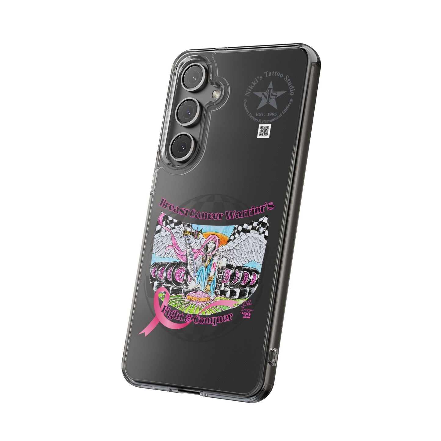 Phone Case - Breast Cancer Warrior by Nikki