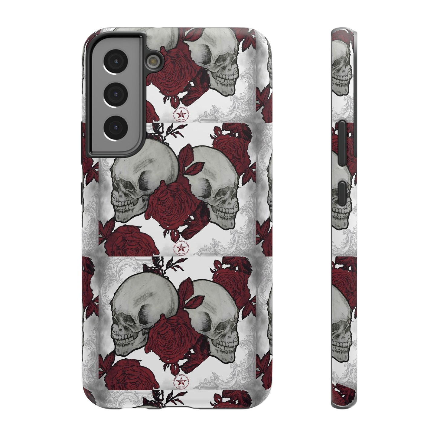 Skulls and Roses by Nikki - Samsung Galaxy Phone Case