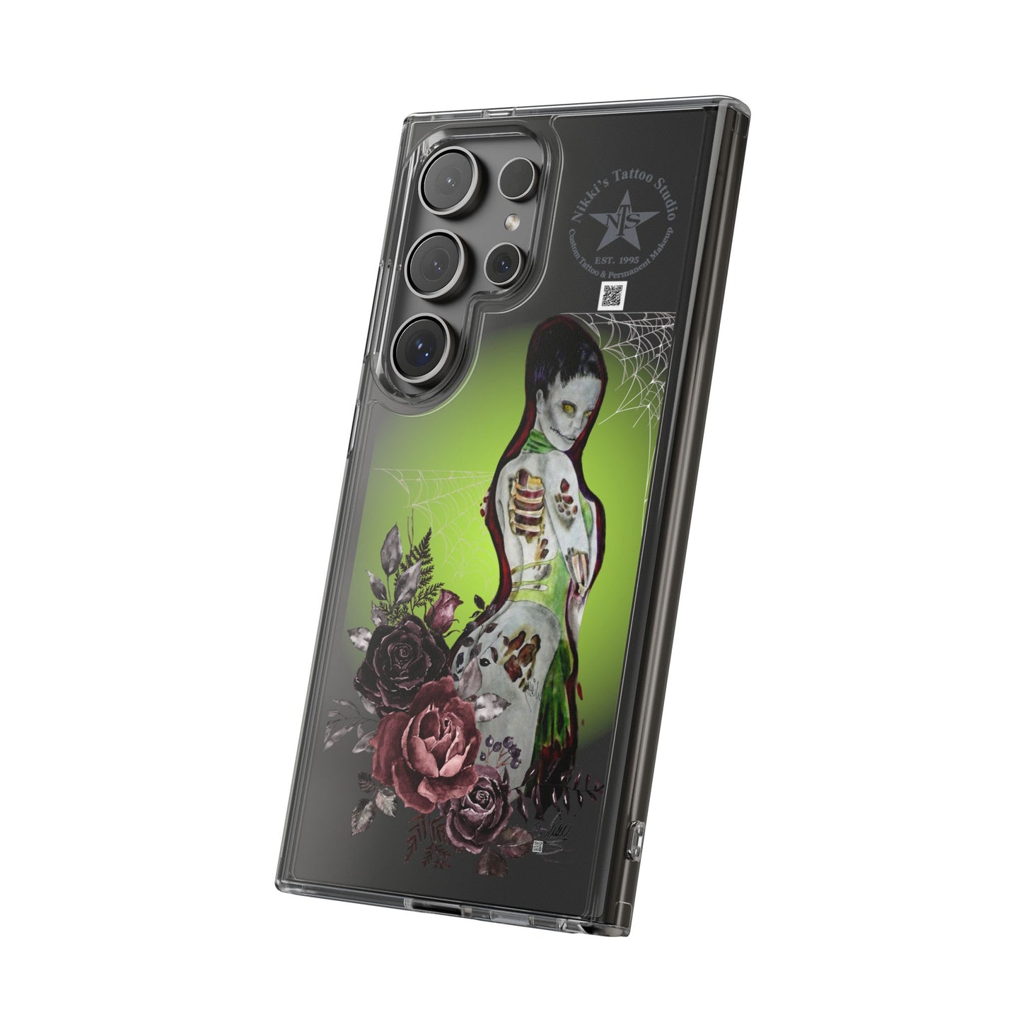 Phone Case Clear - Lady Zombie by Nikki Thompson