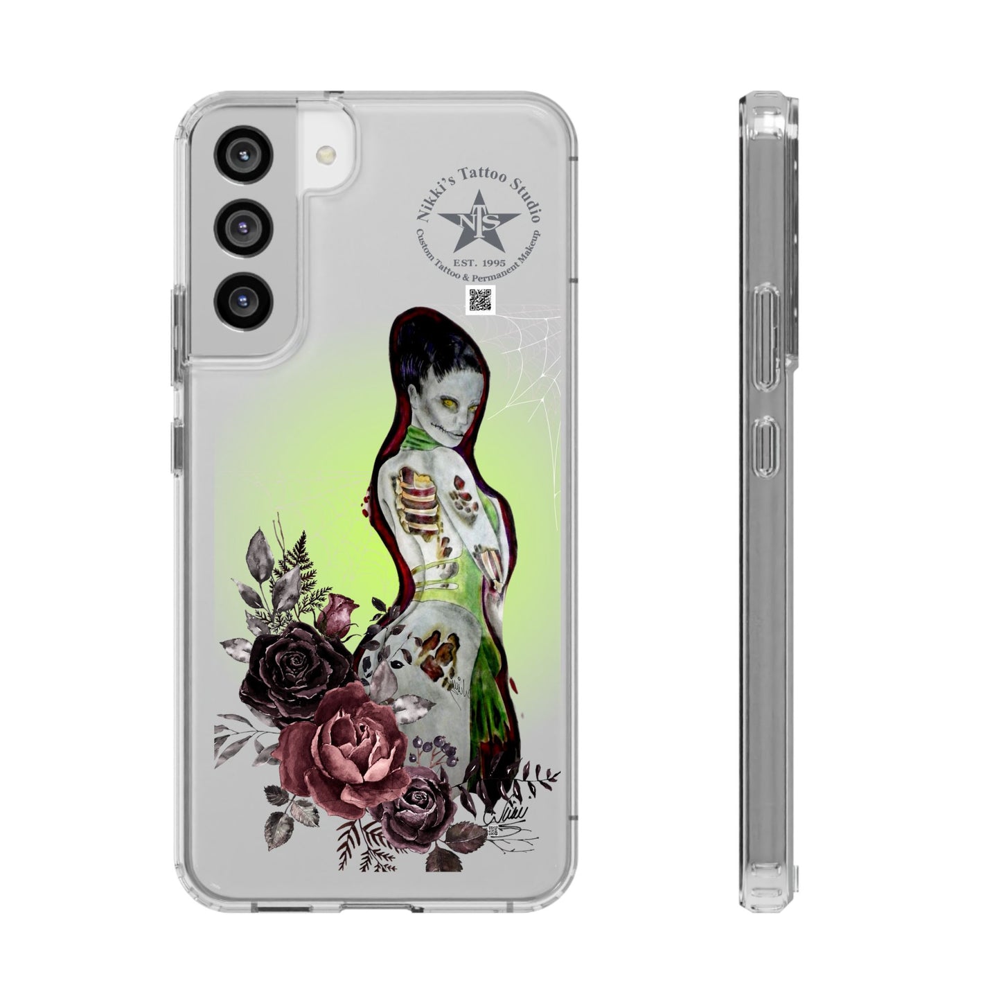 Phone Case Clear - Lady Zombie by Nikki Thompson