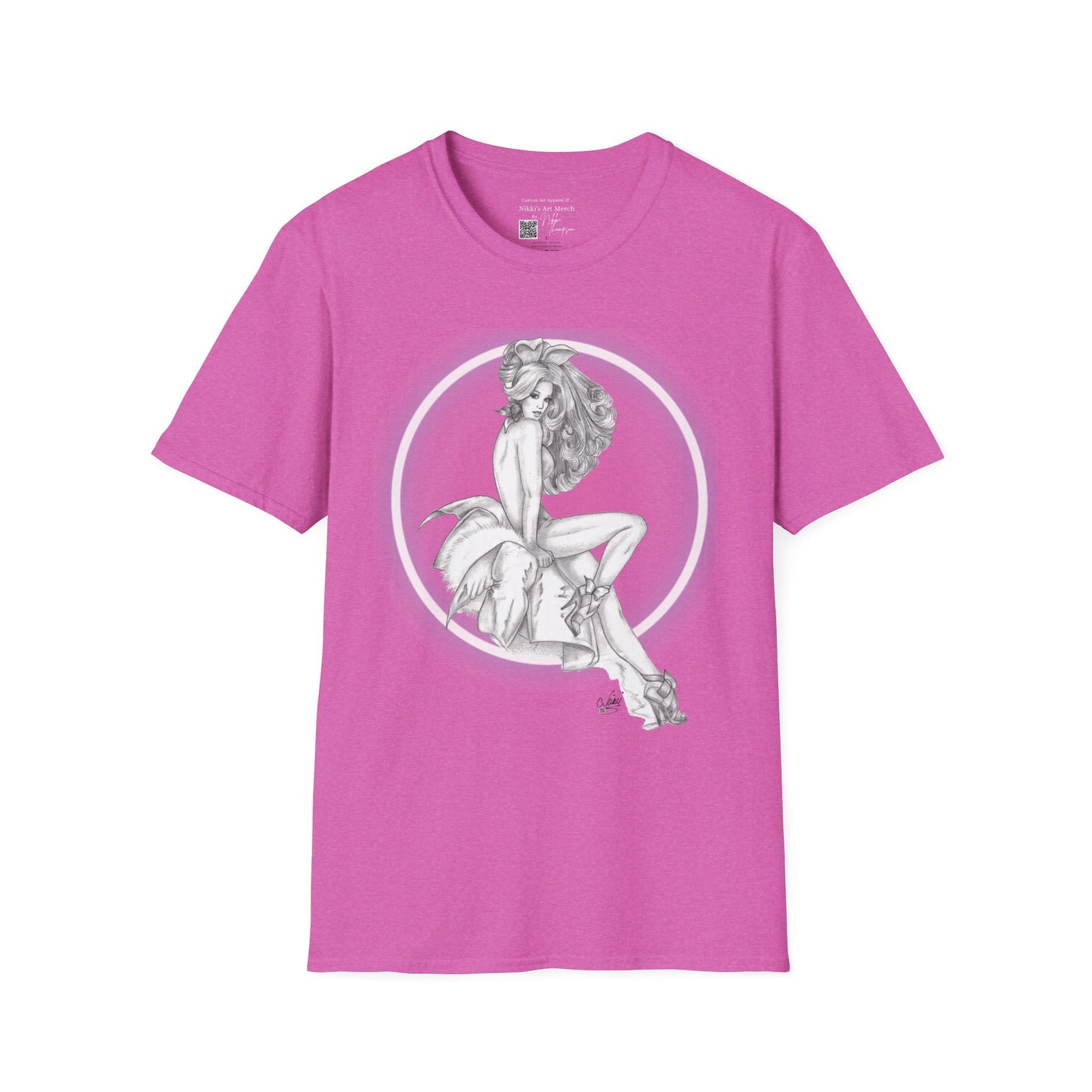 T-Shirt - Pretty Pin Up Bunny by Nikki