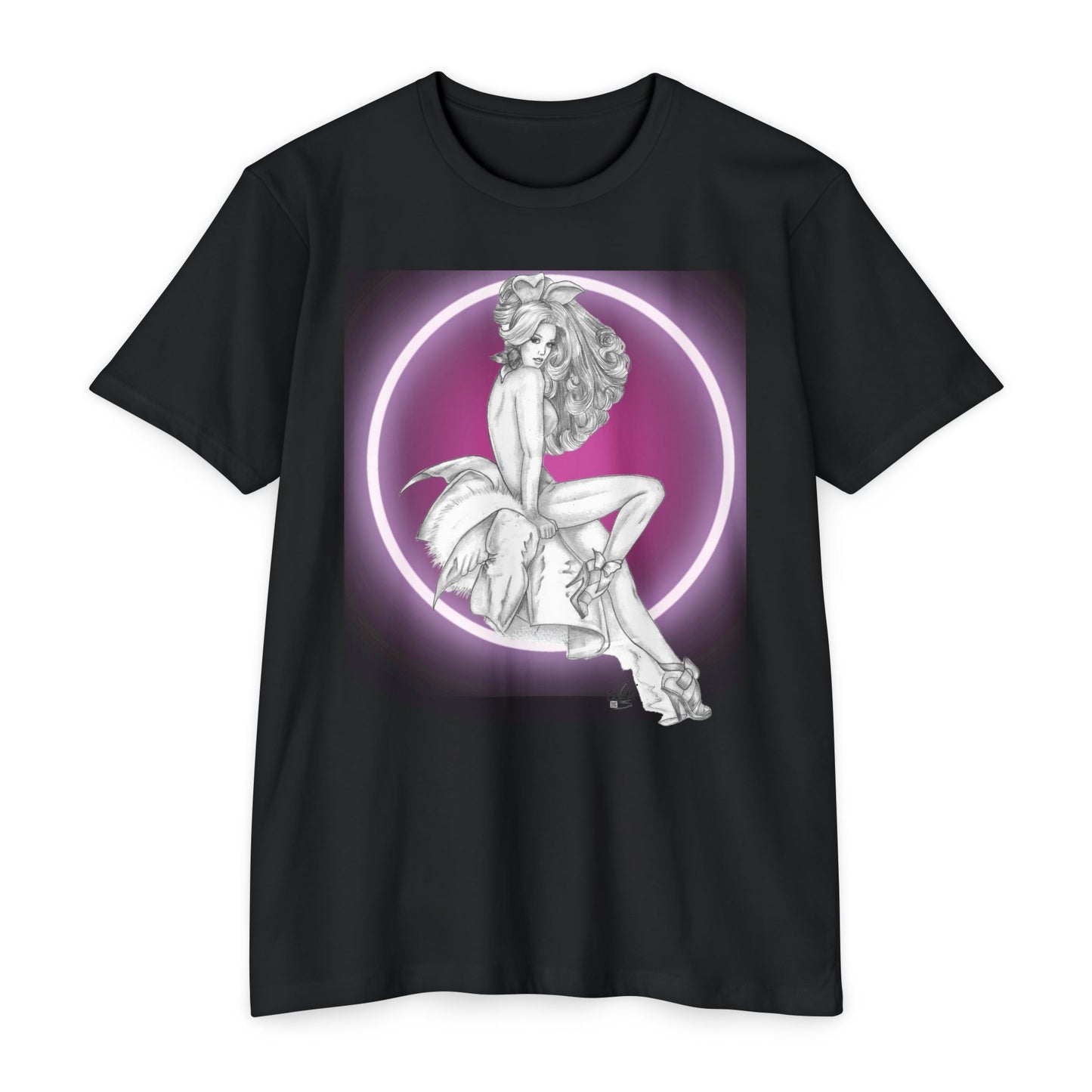 T-Shirt - Pretty Bunny Pin Up by Nikki