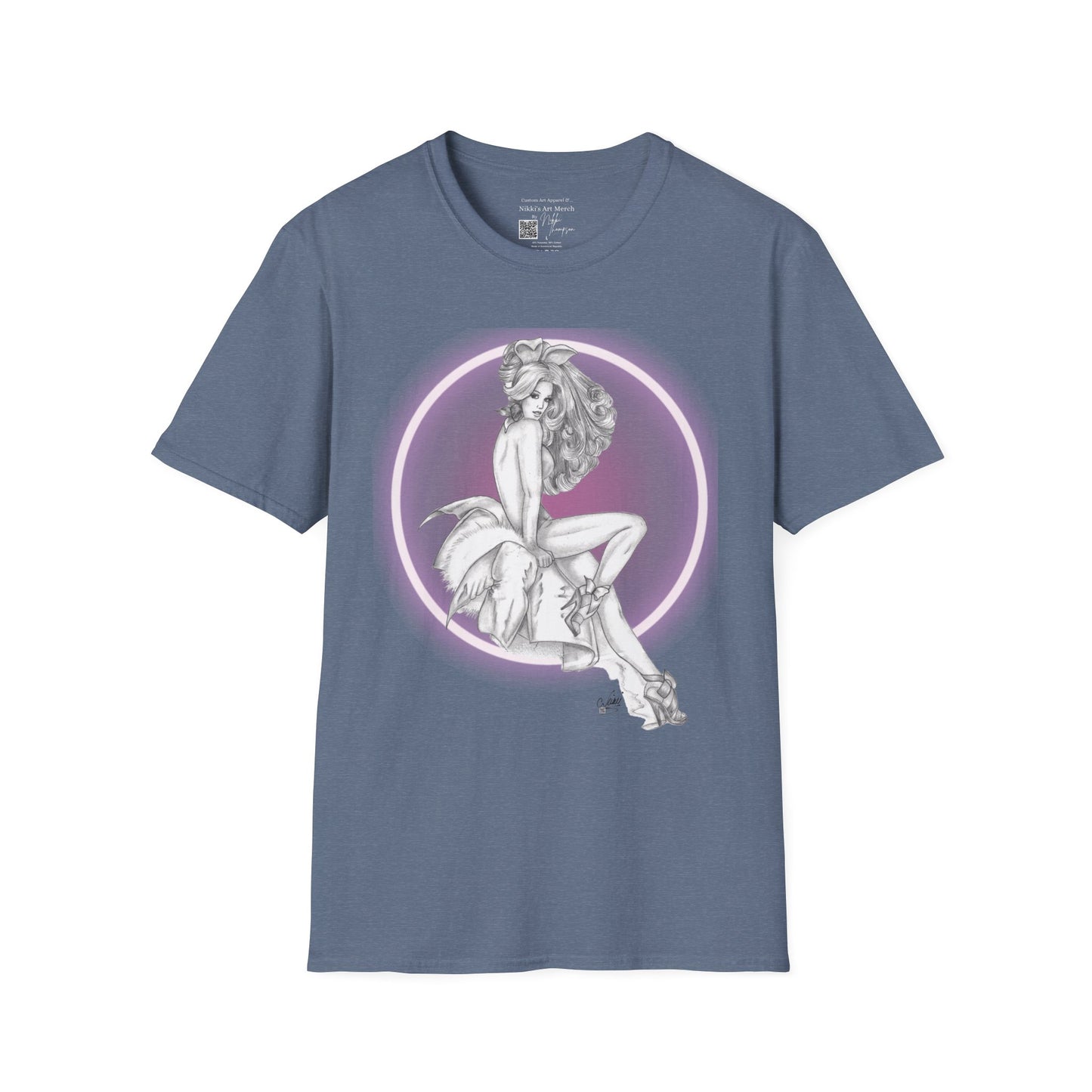 T-Shirt - Pretty Pin Up Bunny by Nikki