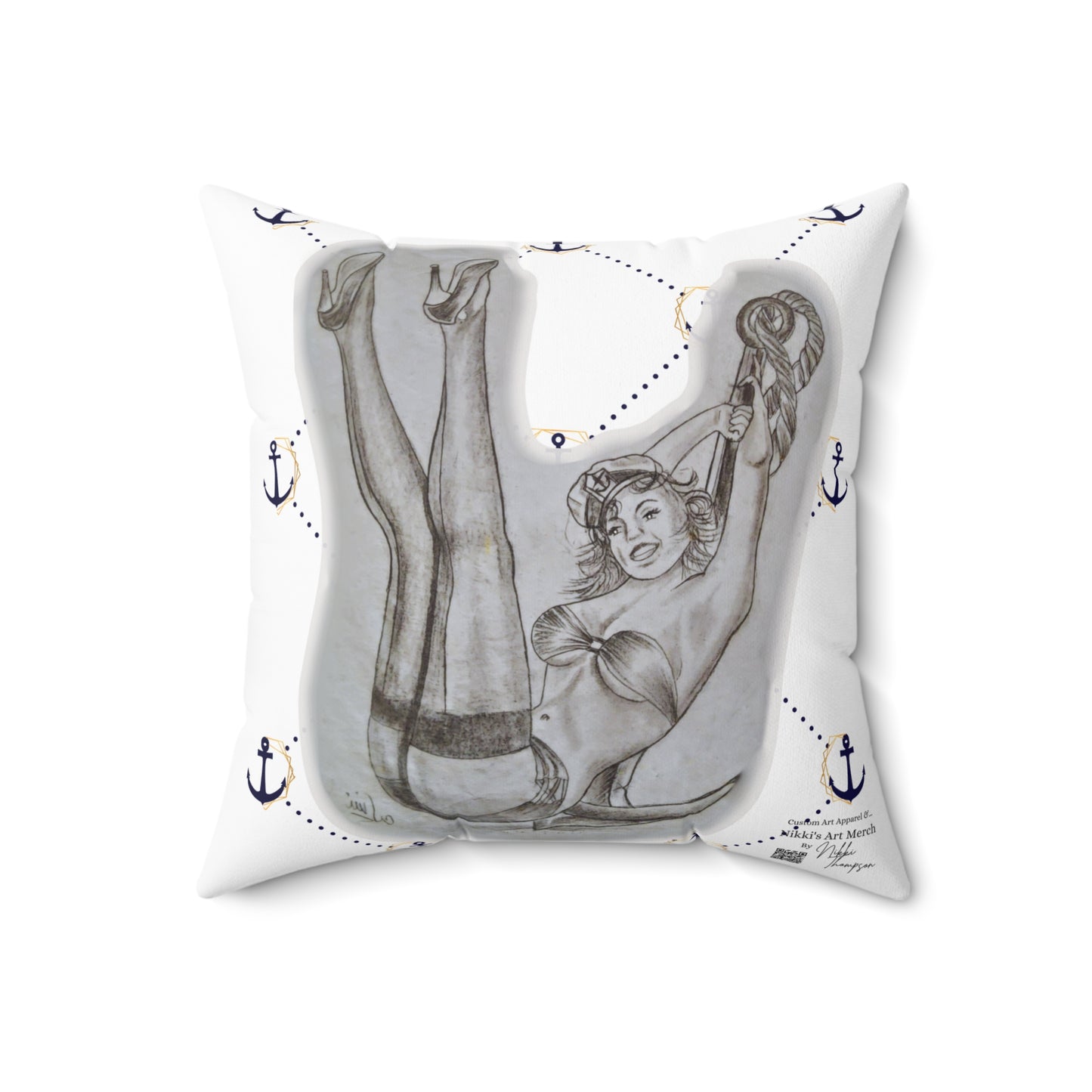 Pillow - Pin Up Sailor Girl by Nikki