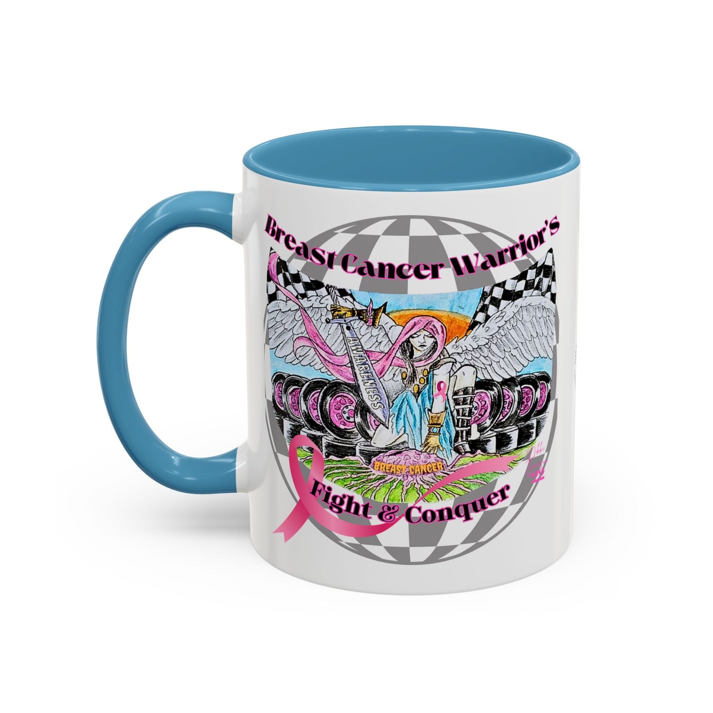 Mug - Breast Cancer Warrior by Nikki