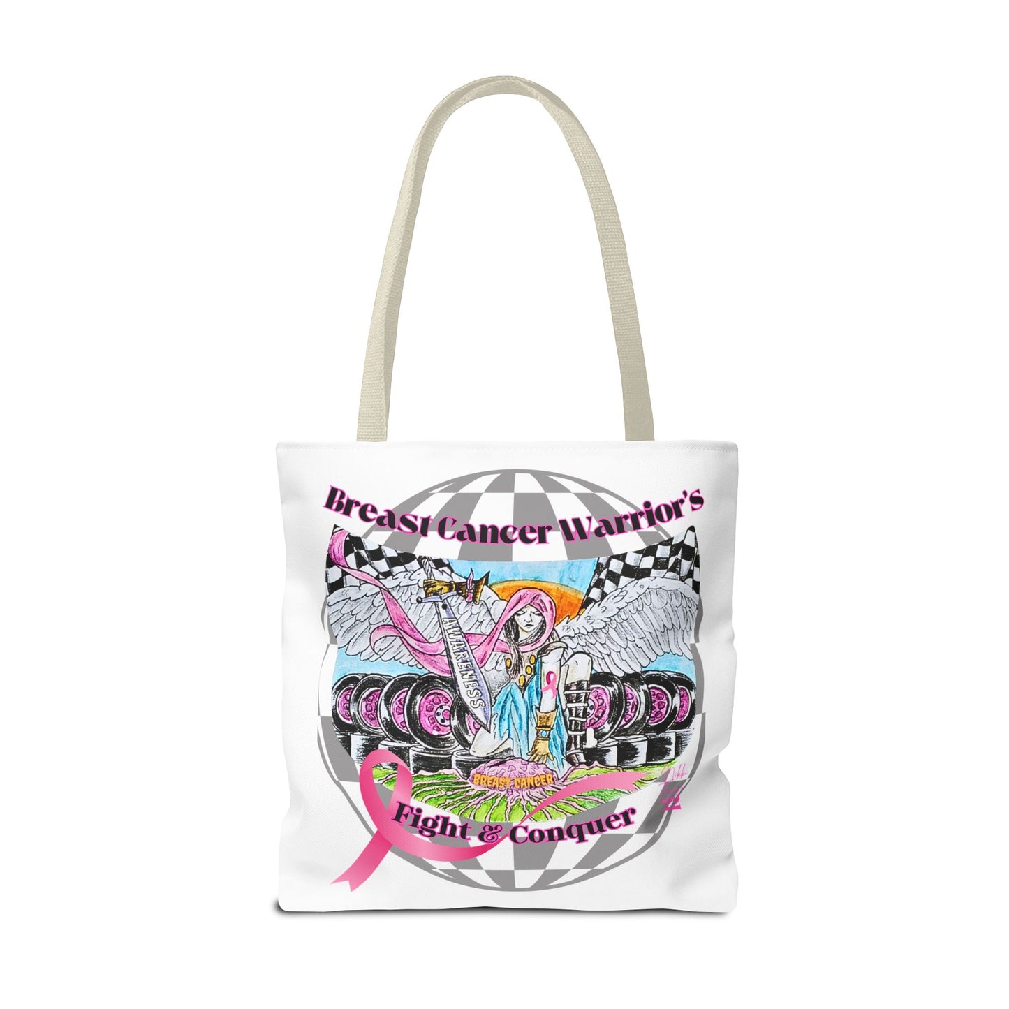 Tote Bag - Breast Cancer Warrior by Nikki