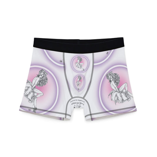 Men's Boxers - Pretty Bunny Pin Up by Nikki