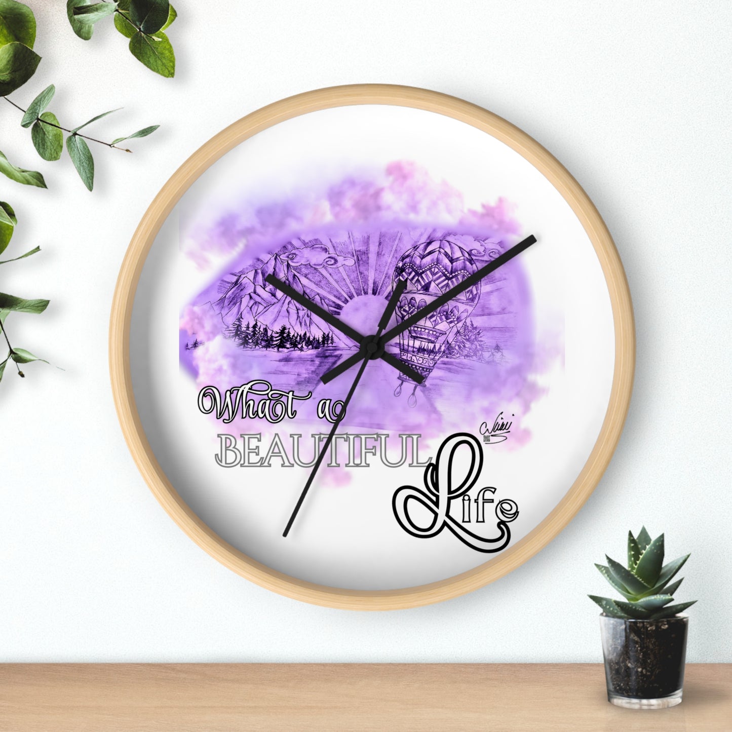Wall Clock - What A Beautiful LIfe by Nikki