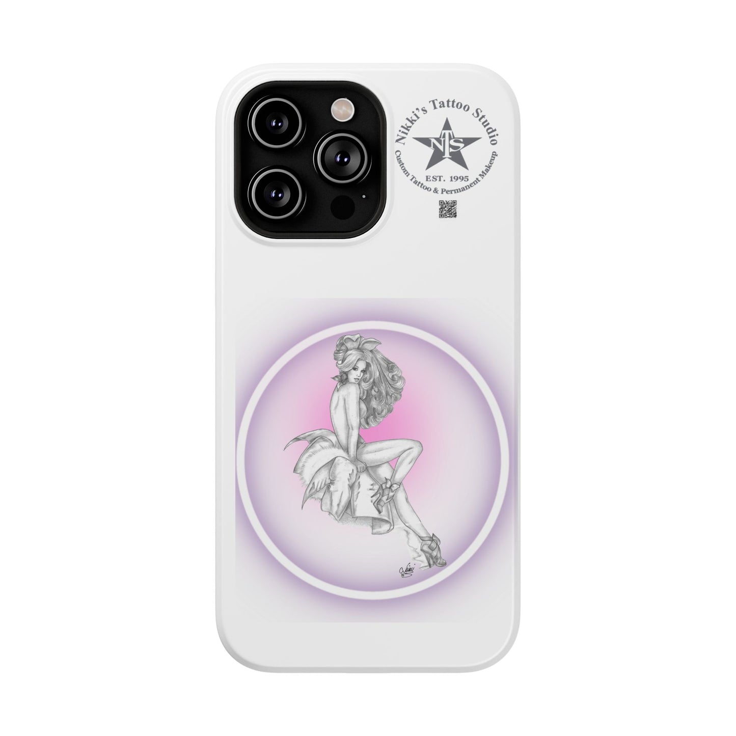 Phone Case: Pin Up Bunny Girl by Nikki