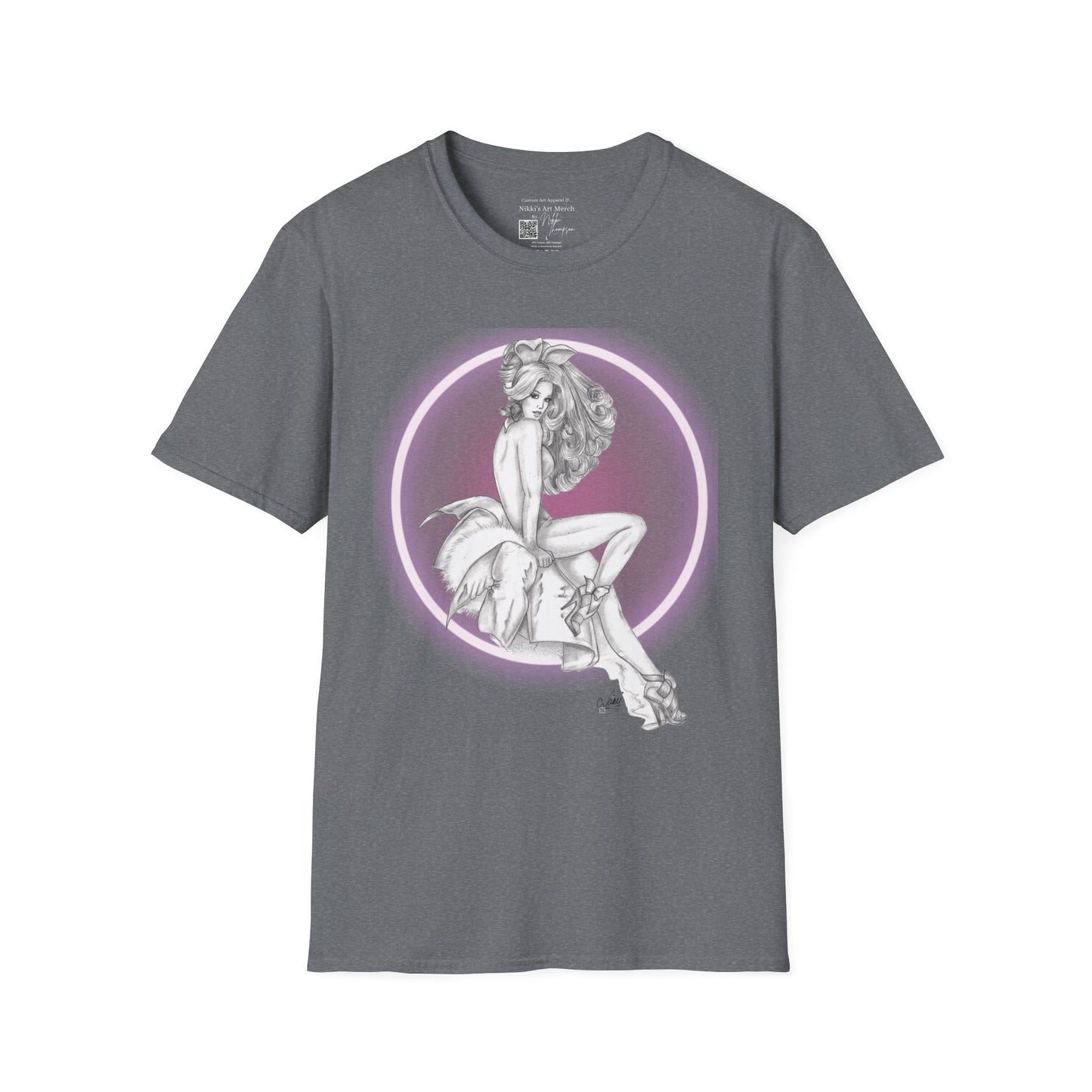T-Shirt - Pretty Pin Up Bunny by Nikki