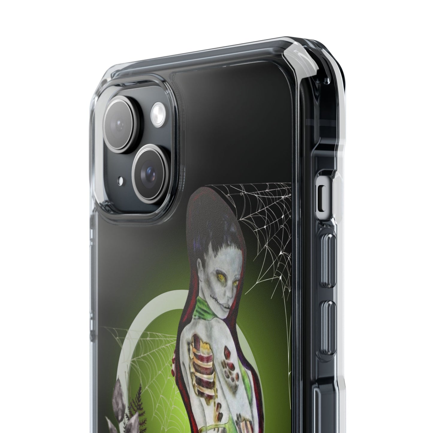 Phone Case Magnetic Clear - Zombie Lady by Nikki Thompson