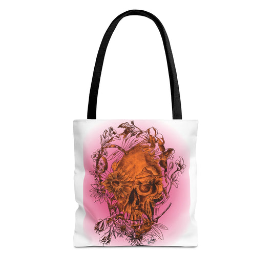 Floral Skull Tattoo by Nikki - Tote Bag (3 Sizes)