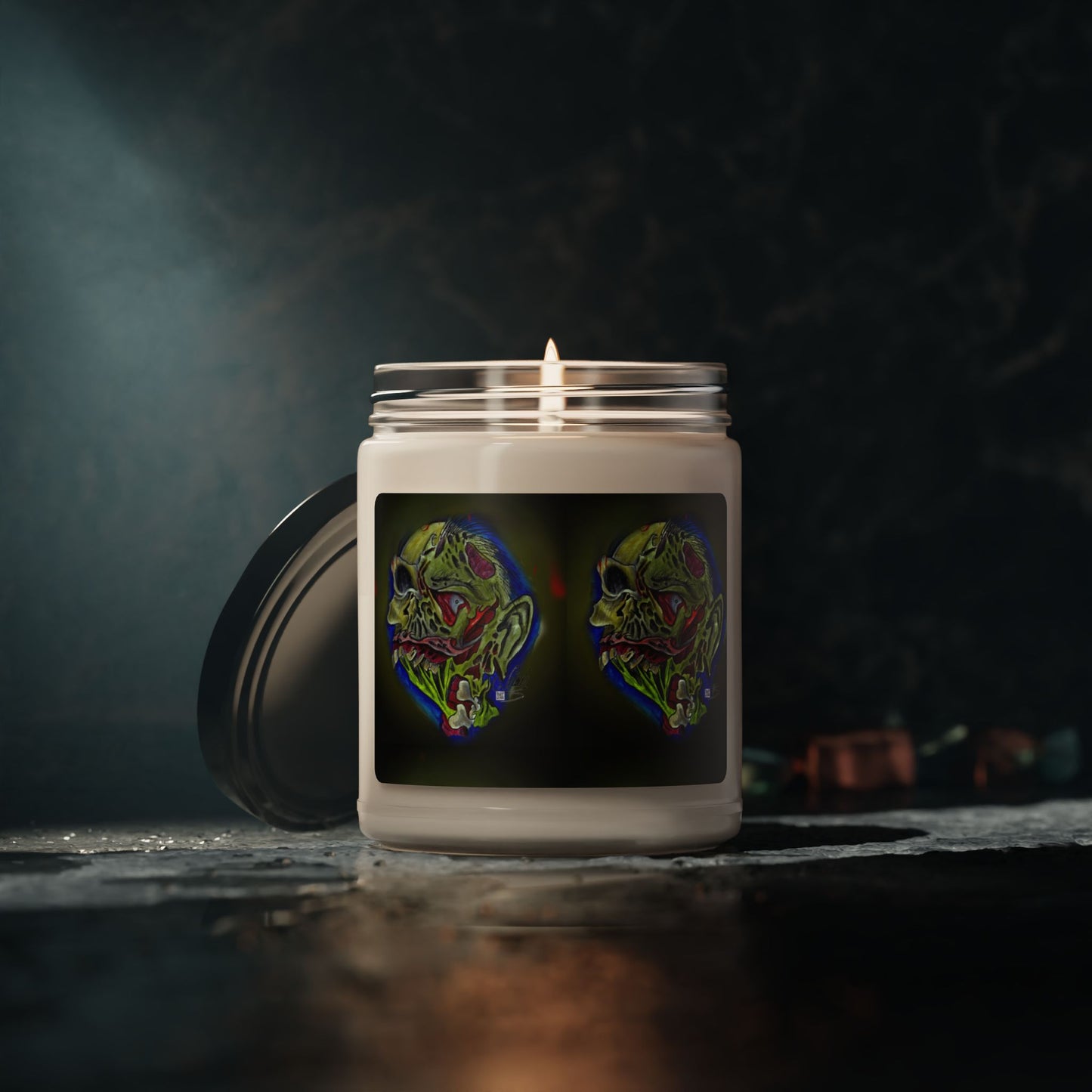 Scented Soy Candle - Zombie Skull King of the Dead