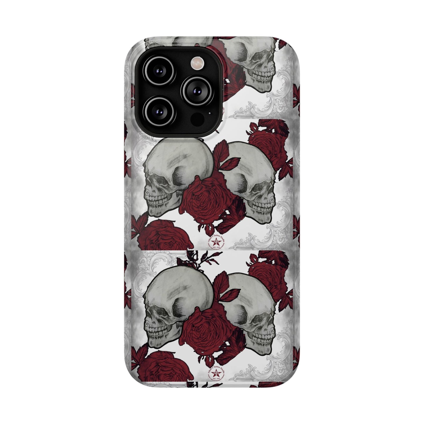 Skulls and Roses by Nikki - iPhone Case
