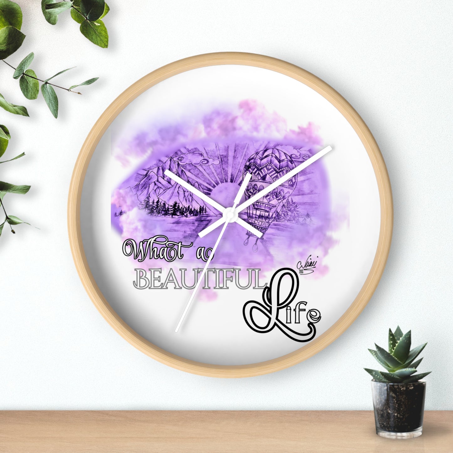Wall Clock - What A Beautiful LIfe by Nikki
