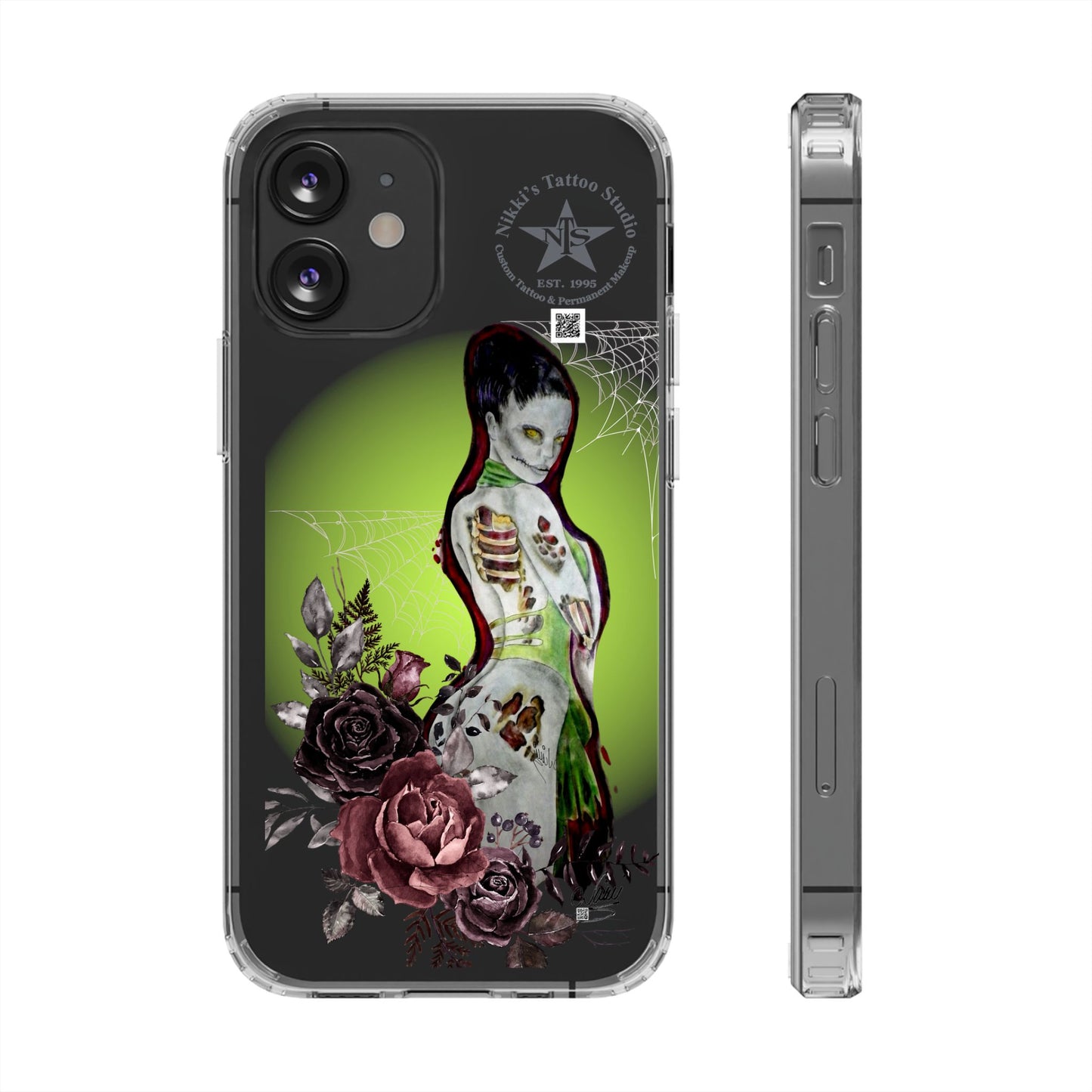 Phone Case Clear - Lady Zombie by Nikki Thompson