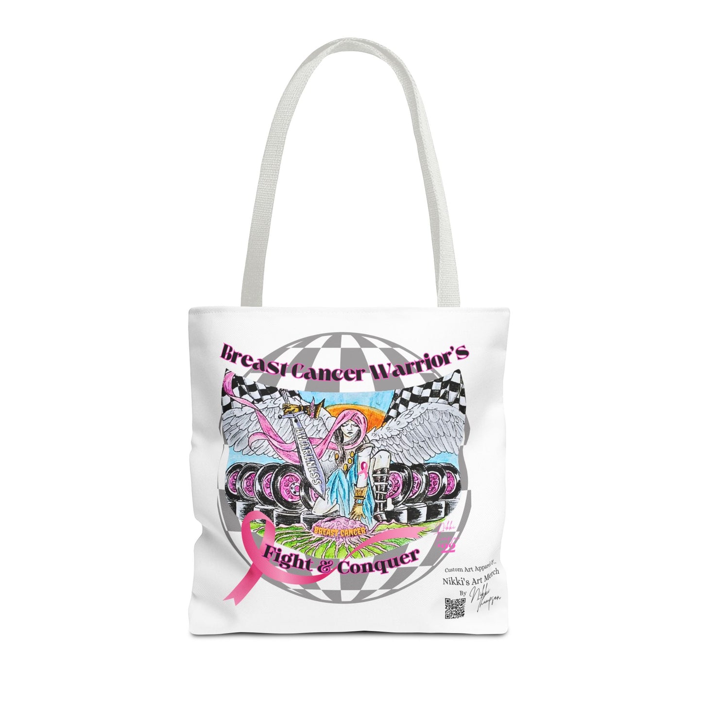 Tote Bag - Breast Cancer Warrior by Nikki