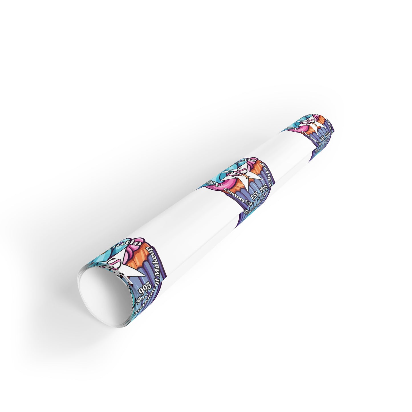 Nikki's Tattoo Studio - BIRTHDAY Cupcake Gift Wrapping Paper Rolls, 1pc
