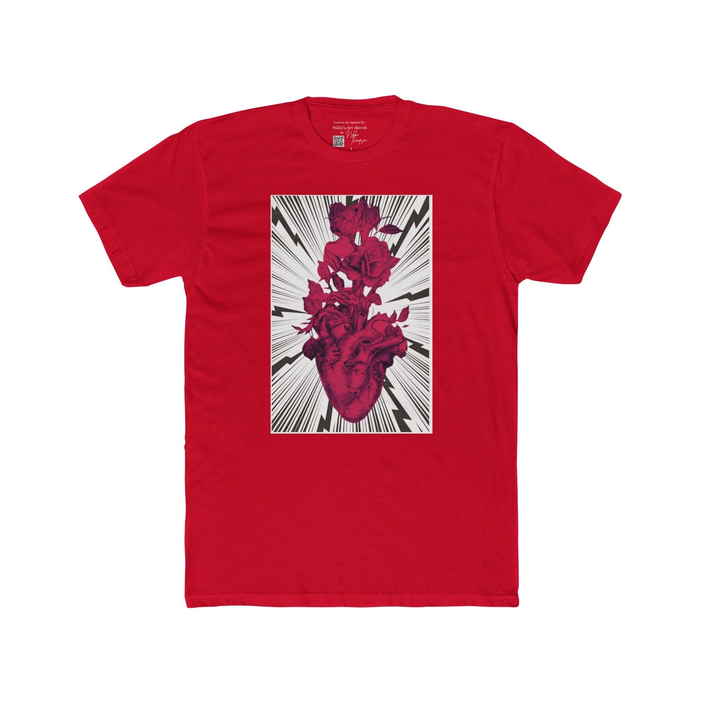 Anatomical Heart Tattoo by Nikki Unisex Cotton Crew Tee
