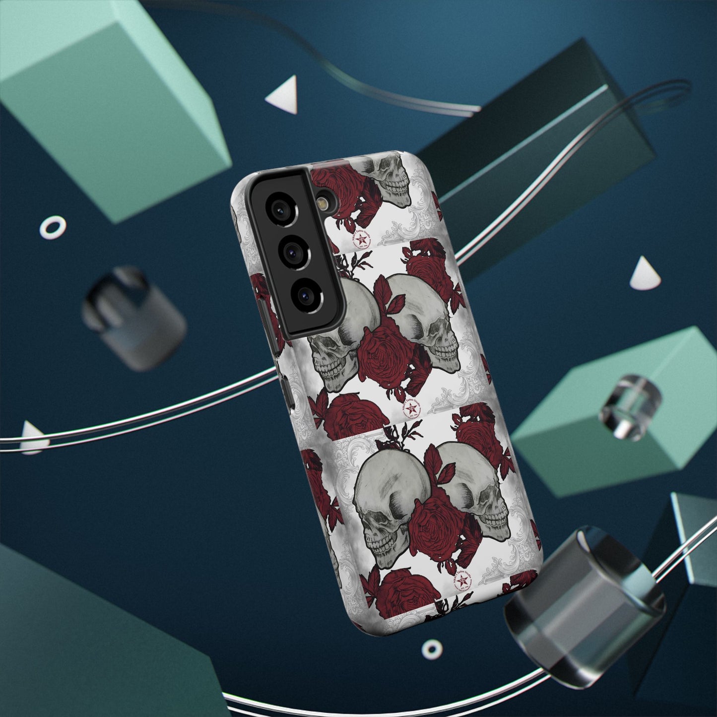 Skulls and Roses by Nikki - Samsung Galaxy Phone Case