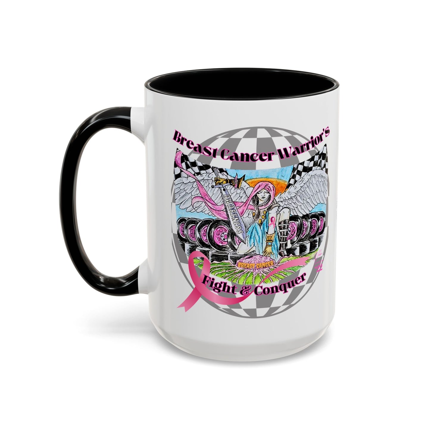 Mug - Breast Cancer Warrior by Nikki