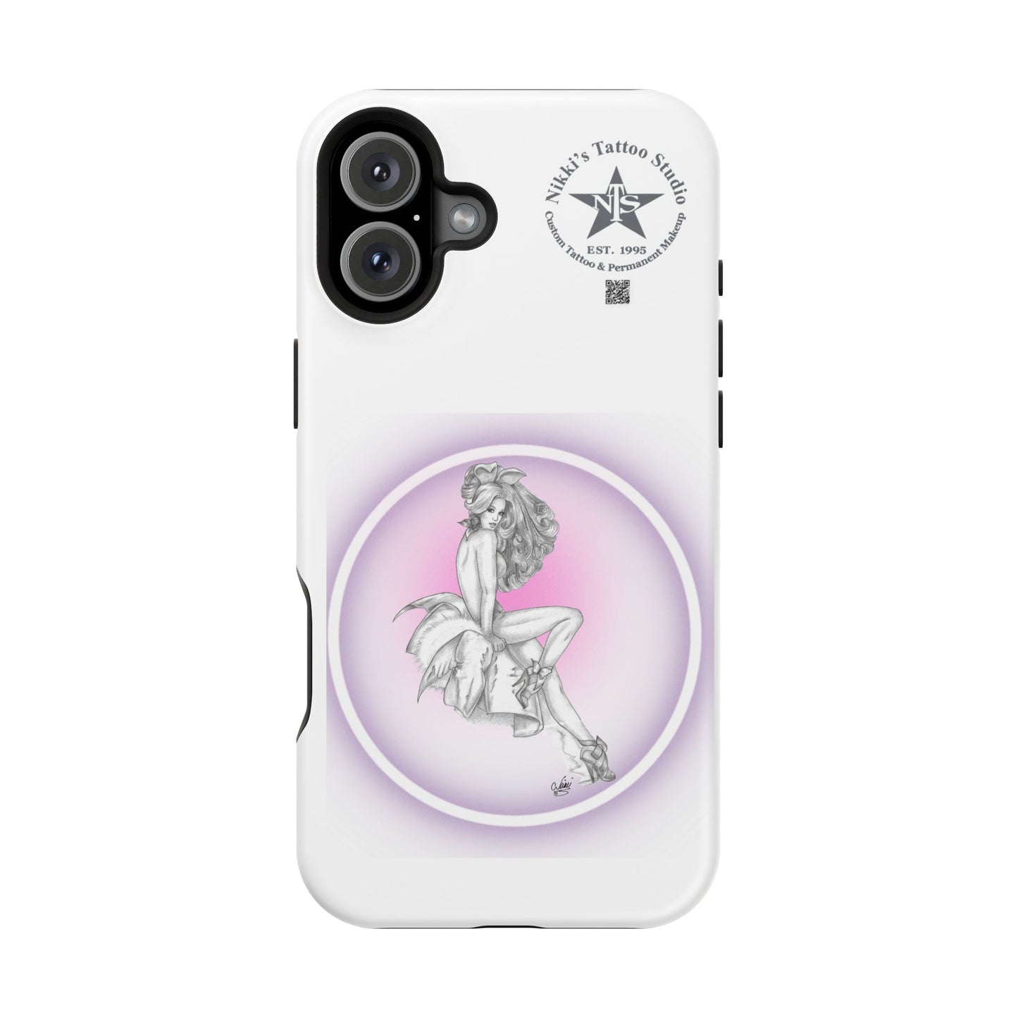 Phone Case: Pin Up Bunny Girl by Nikki