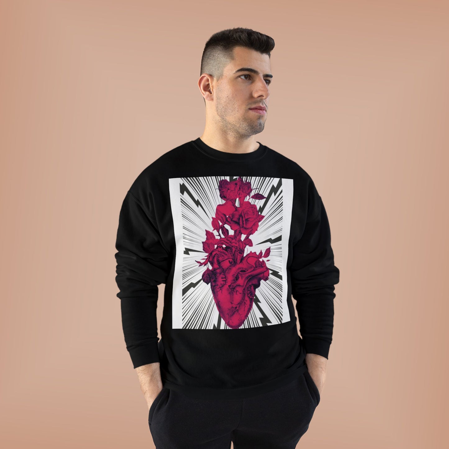 Anatomical Heart Tattoo Artwork by Nikki EcoSmart Sweatshirt