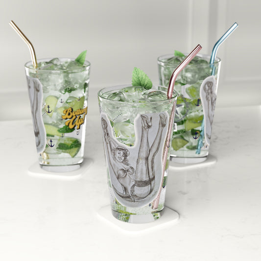 Pint Glass - Pin Up Sailor Girl by Nikki