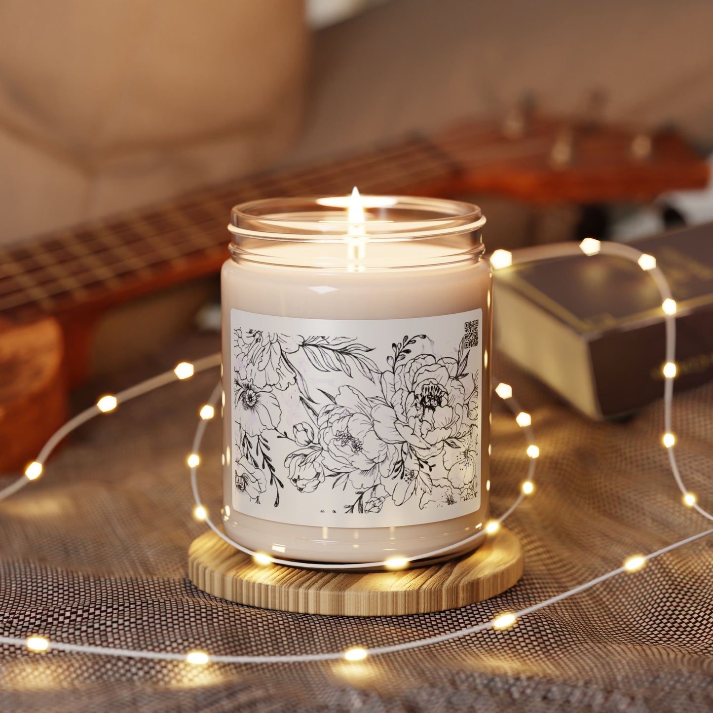 Scented Soy Candle - Nikki's Peony Artwork