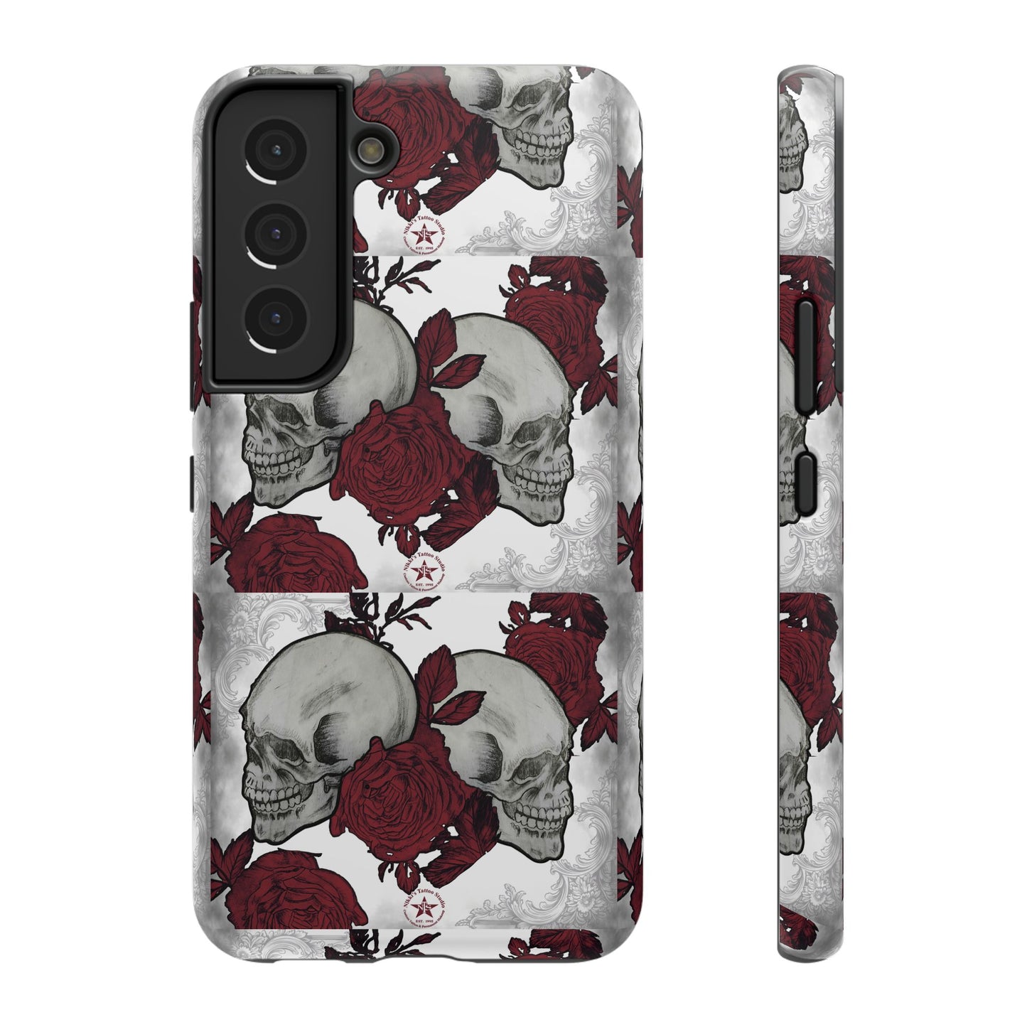 Skulls and Roses by Nikki - Samsung Galaxy Phone Case