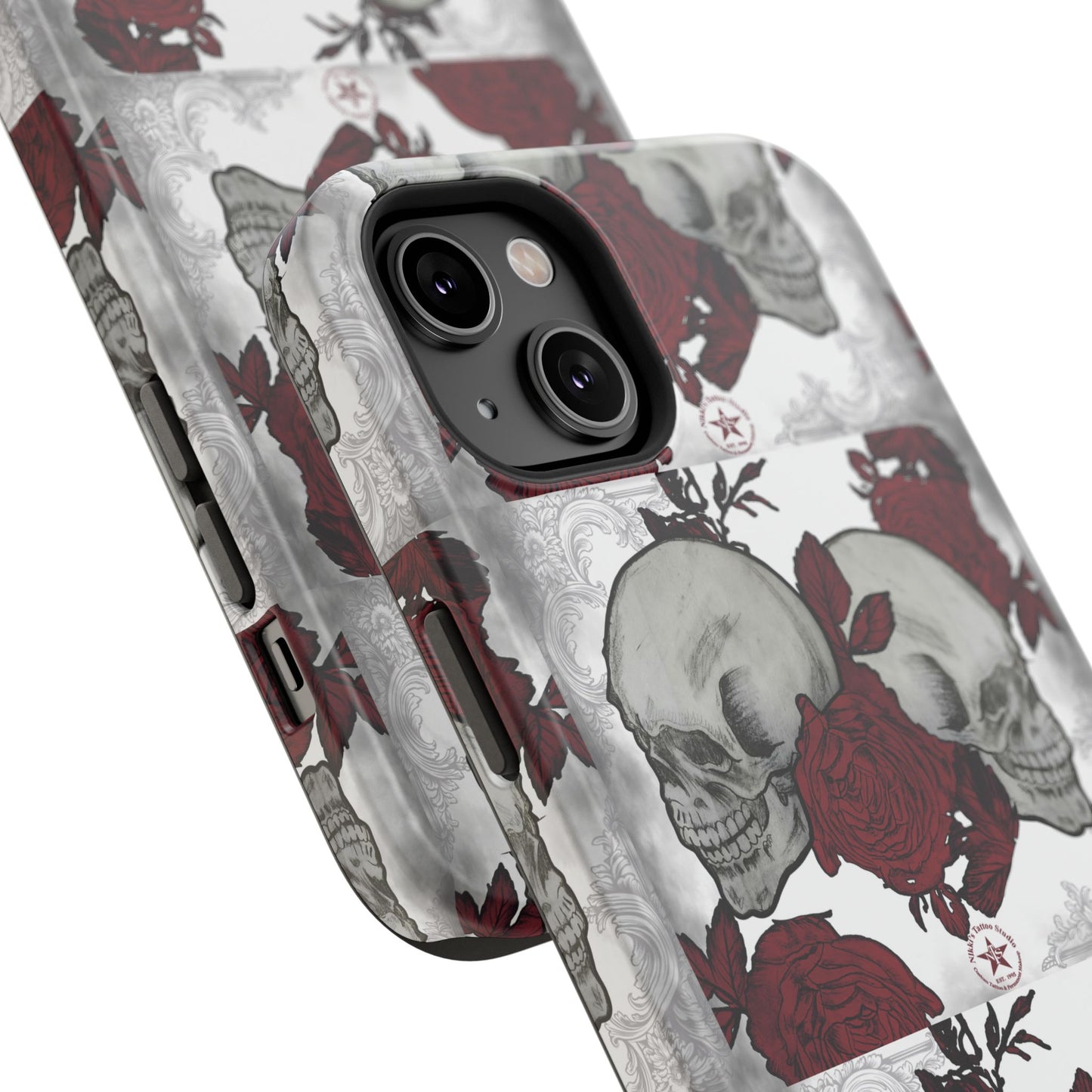 Skulls and Roses by Nikki - iPhone Case