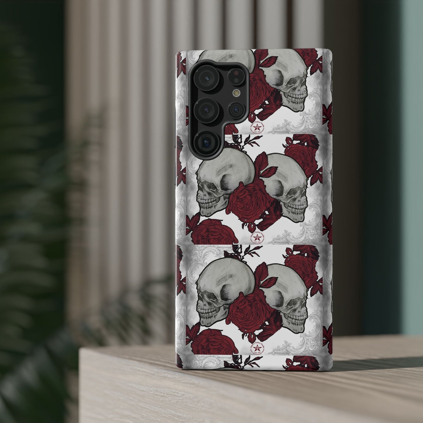 Skulls and Roses by Nikki - Samsung Galaxy Phone Case