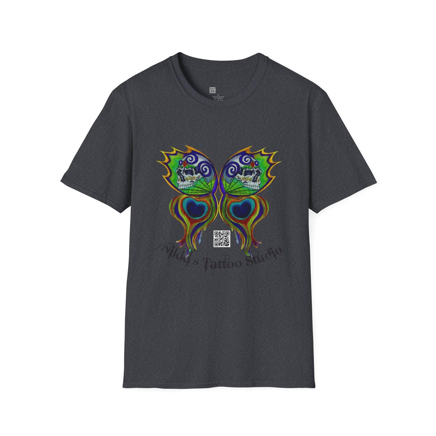 Butterfly Skull Logo Nikkis Tattoo Studio - 30th Anniversary T-Shirt
