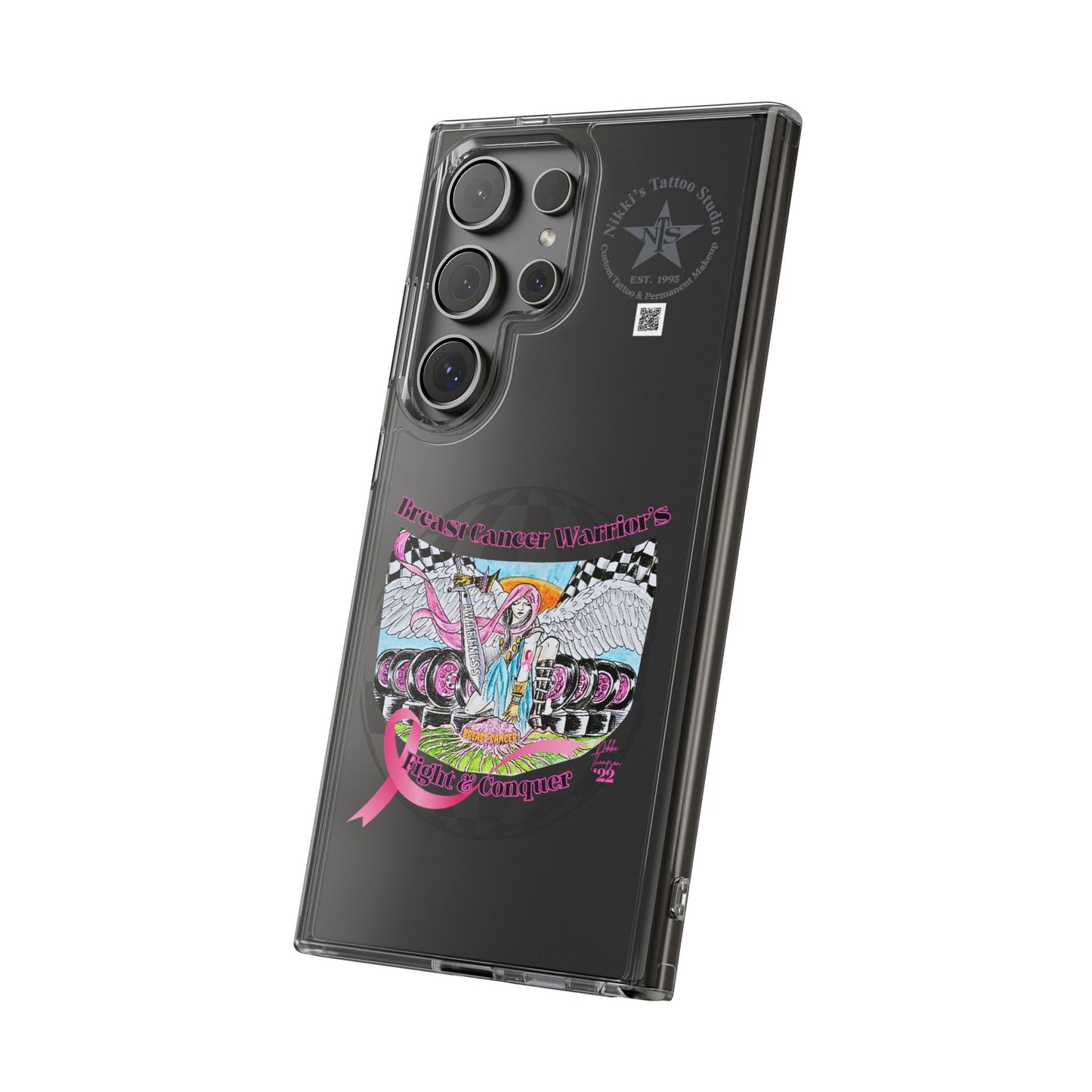 Phone Case - Breast Cancer Warrior by Nikki