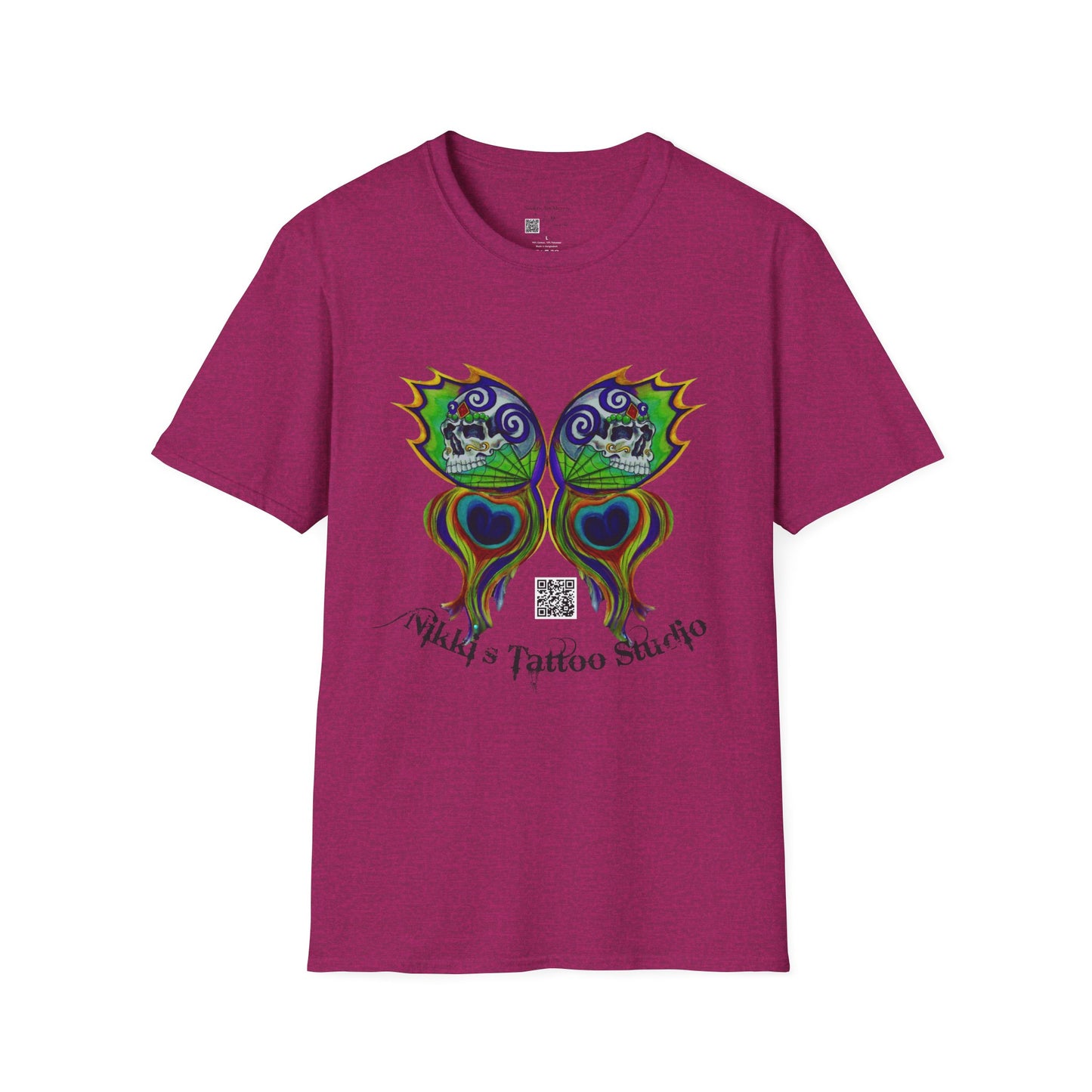 Butterfly Skull Logo Nikkis Tattoo Studio - 30th Anniversary T-Shirt