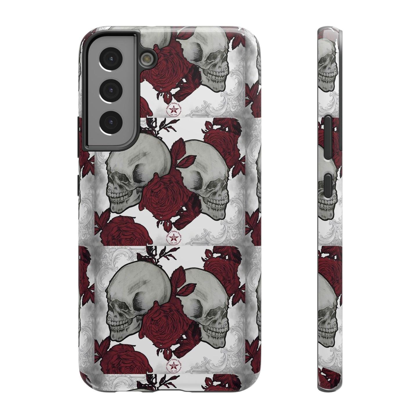 Skulls and Roses by Nikki - Samsung Galaxy Phone Case