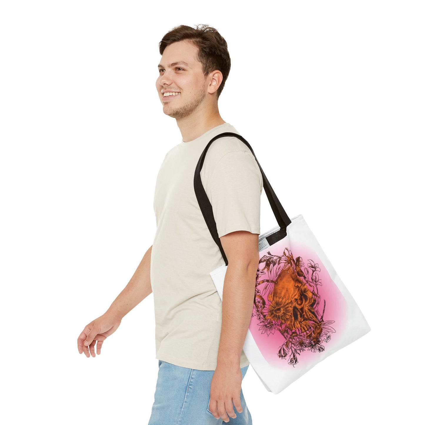Floral Skull Tattoo by Nikki - Tote Bag (3 Sizes)