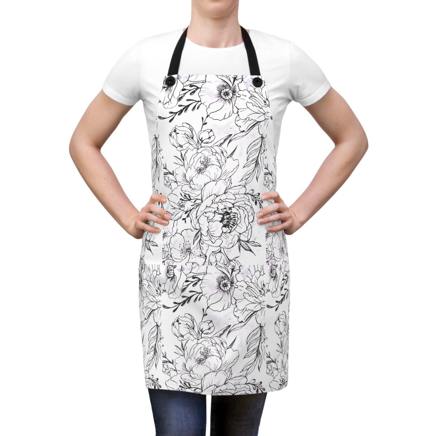 Apron - Floral Artwork by Nikki