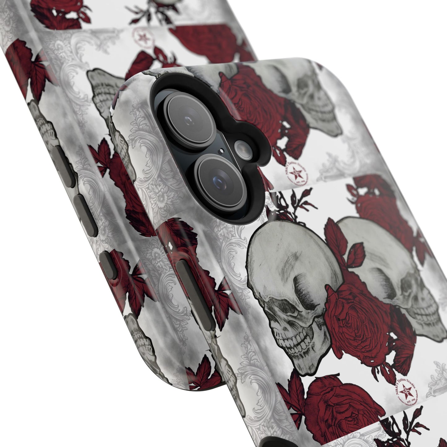 Skulls and Roses by Nikki - iPhone Case
