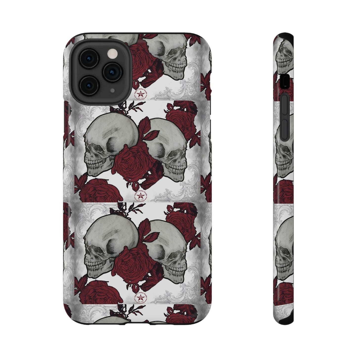 Skulls and Roses by Nikki - iPhone Case